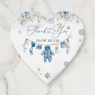 Blue ClothestLine Cold Outside Baby Boy Dusche Geschenkanhänger