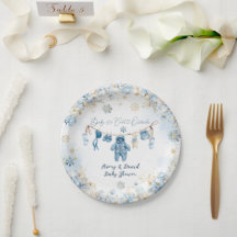 Blue ClothestLine Cold Outside Baby Boy Dusche