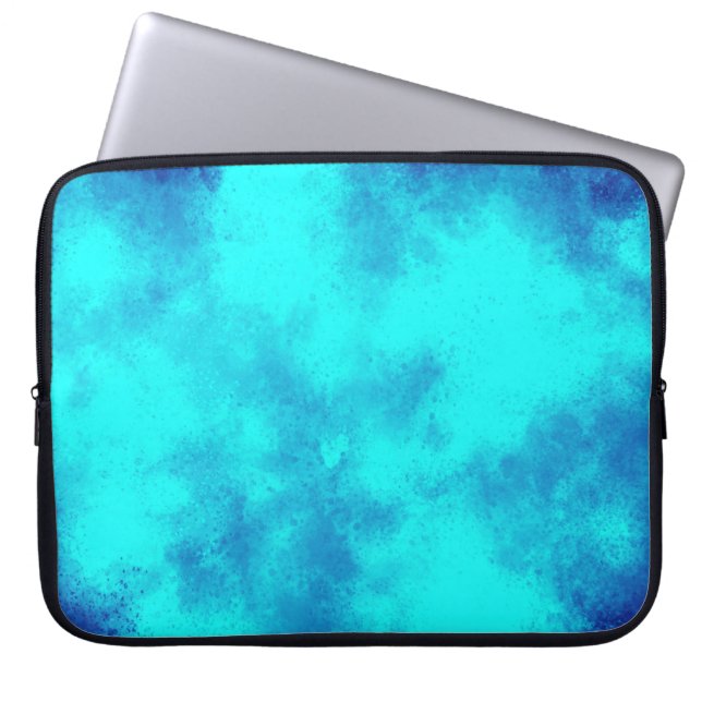 Blue Cloud Effect Electronics Bag Laptopschutzhülle (Vorderseite)