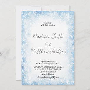 Blue Cloud Snows Hochzeitseinladungen Einladung