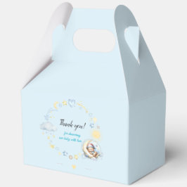 Blue Clouds and Stars Sleepy Baby Bear Dusche Geschenkschachtel