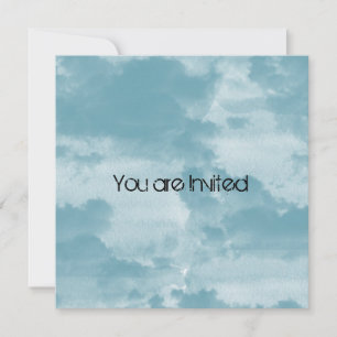 Blue Clouds Baby Dusche Einladung