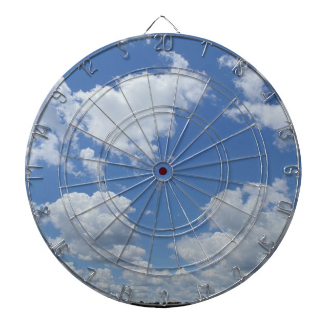 Blue Clouds Sky Indoor Game Bar Dartscheibe (vorne)