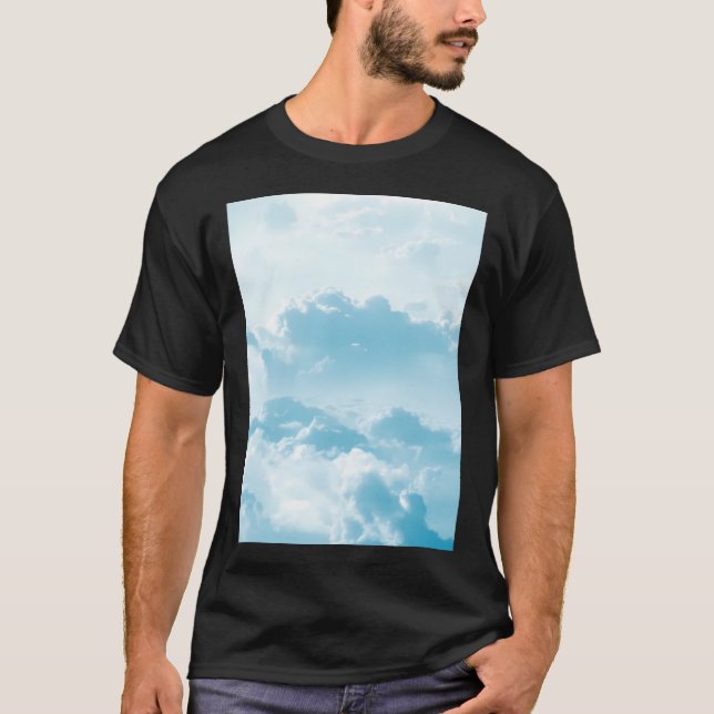 Blue Cloudy Beautiful Sky View - Bestseller T-Shirt (Vorderseite)
