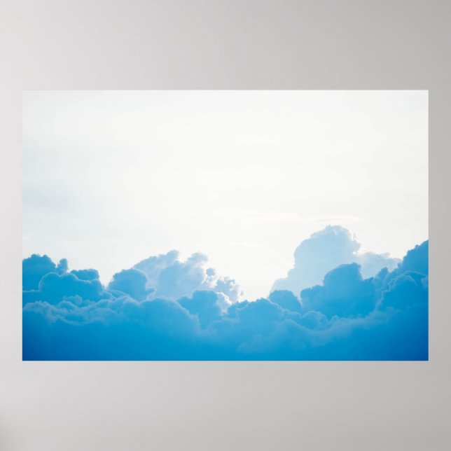 BLUE CLOUUUES UNTER WEISSER LUFT POSTER (Vorne)