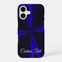 Blue Clover Leaf Geometric iPhone 16 Case iPhone 16 Hülle