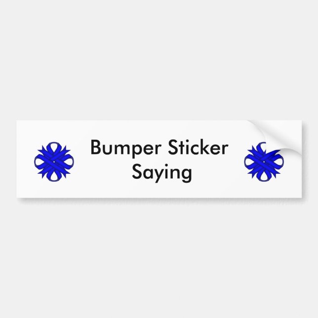 Blue Clover Ribbon von Kenneth Yoncich Autoaufkleber (Vorne)