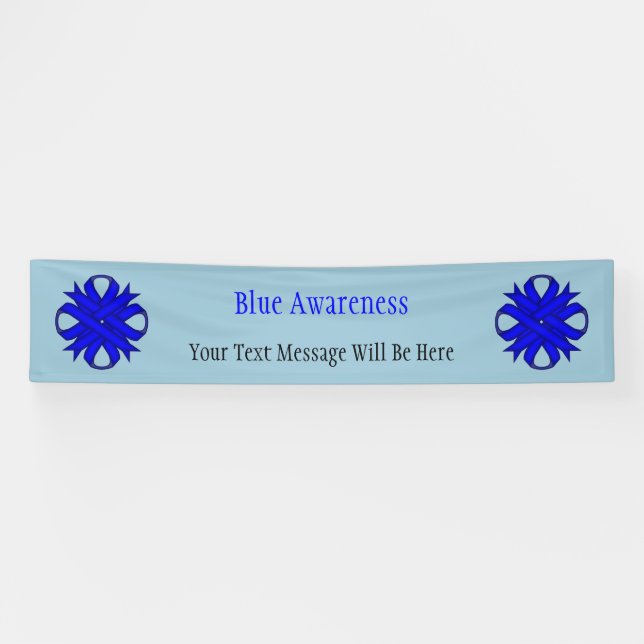 Blue Clover Ribbon von Kenneth Yoncich Banner (Horizontal)