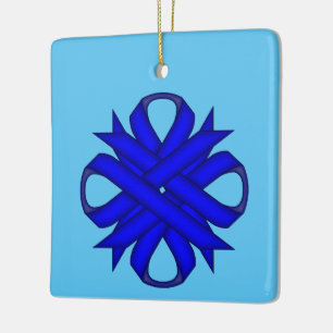 Blue Clover Ribbon von Kenneth Yoncich Keramikornament