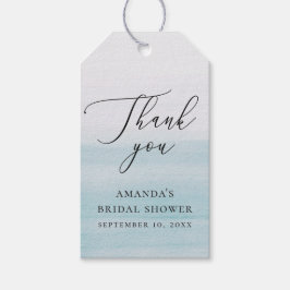 Blue Coastal Bridal Shower | Beach Thank You Favor Geschenkanhänger