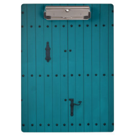 Blue Coastal Door von Costa Brava Spanien Klemmbrett