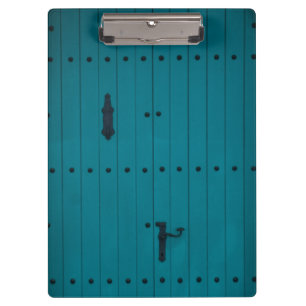 Blue Coastal Door von Costa Brava Spanien Klemmbrett