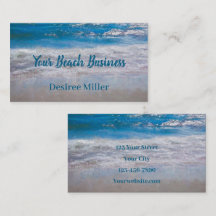 Blue Coastal Ocean Waves Tropical Art