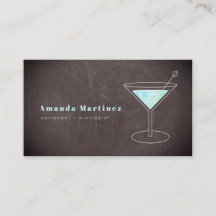 Blue Cocktail Barkeeper Mixologist Chalkboard