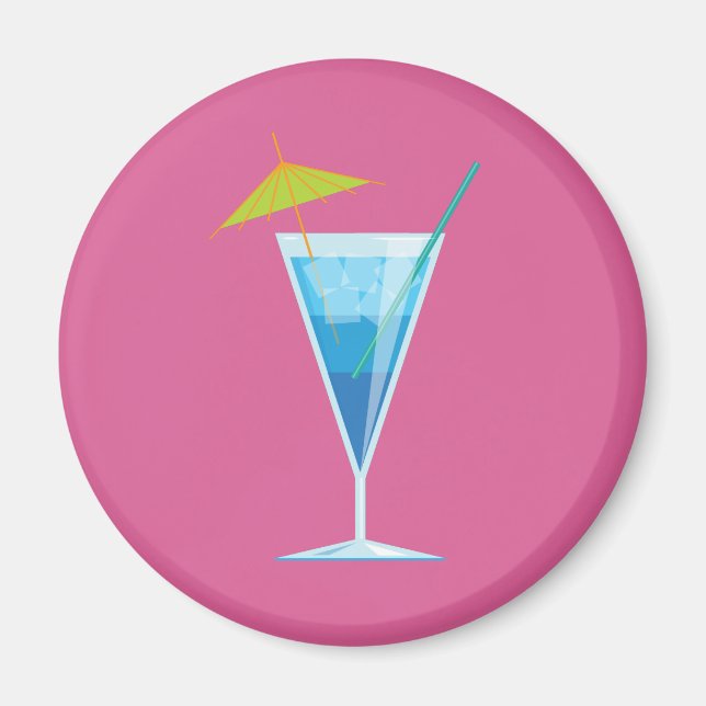 Blue Cocktail Magnet (Vorne)