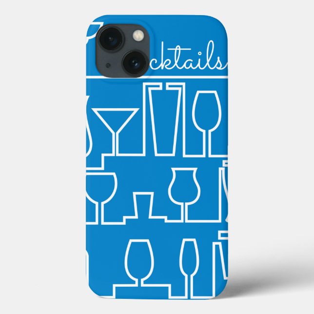 Blue Cocktail Party Case-Mate iPhone Hülle (Rückseite)