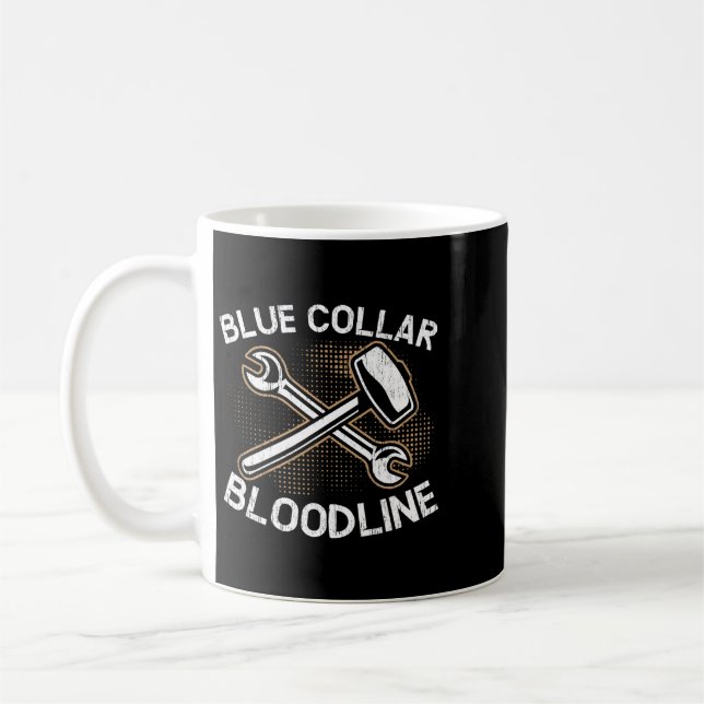 Blue Collar Bloodline Brickmason Construction Bric Kaffeetasse (Links)
