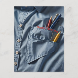 Blue Collar Work Shirt Postkarte