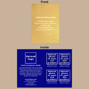 Blue Color Business Brand on Foil Card Folienkarte