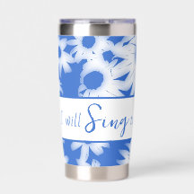 Blue Color Me Daisies Ich werde zum Herrn singen