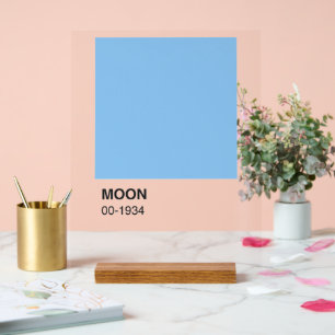 Blue Color Moon Song - Clear Background Acrylschild