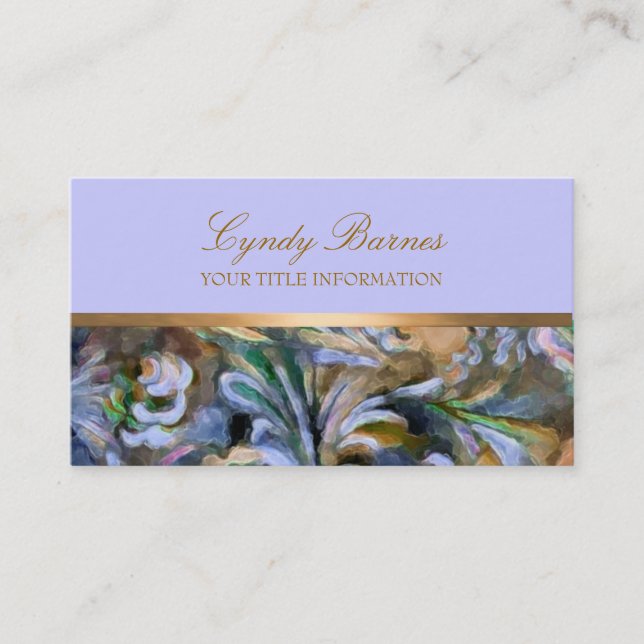 Blue Colorful Abstract Design Business Card Visitenkarte (Vorderseite)