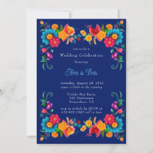 Blue Colorful Mexican Fiesta Wedding Celebration