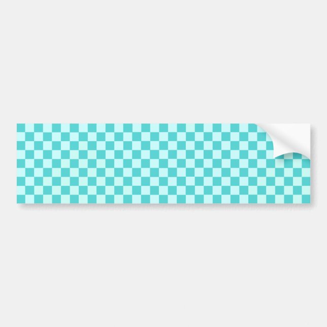 Blue Combination Classic Checkerboard von STaylor Autoaufkleber (Vorne)