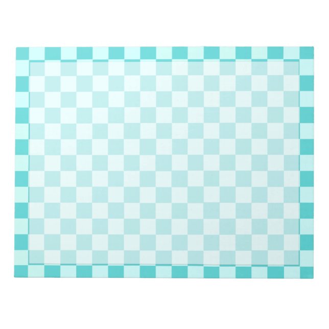 Blue Combination Classic Checkerboard von STaylor Notizblock (Vorderseite)