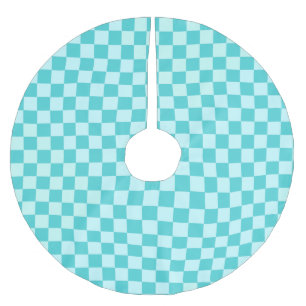 Blue Combination Classic Checkerboard von STaylor Polyester Weihnachtsbaumdecke