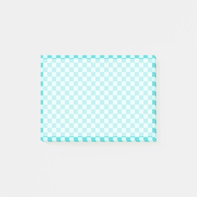 Blue Combination Classic Checkerboard von STaylor Post-it Klebezettel (Vorderseite)