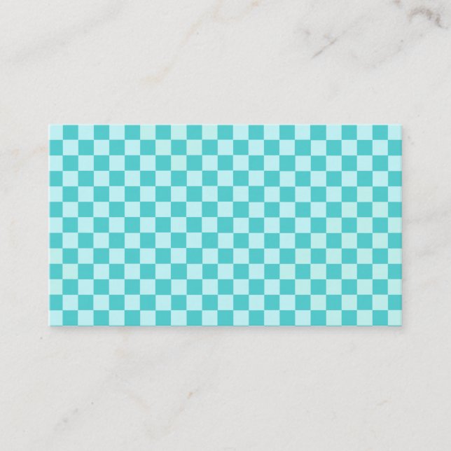 Blue Combination Classic Checkerboard von STaylor Visitenkarte (Vorderseite)