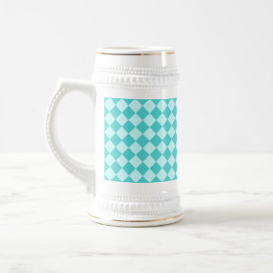 Blue Combination Diamond Pattern von Shirley Taylo Bierglas
