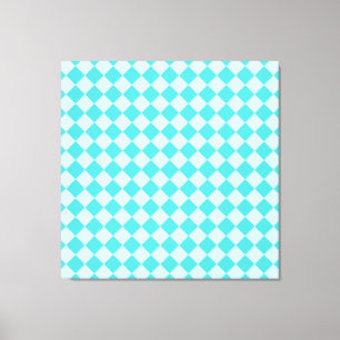 Blue Combination Diamond Pattern von Shirley Taylo Leinwanddruck