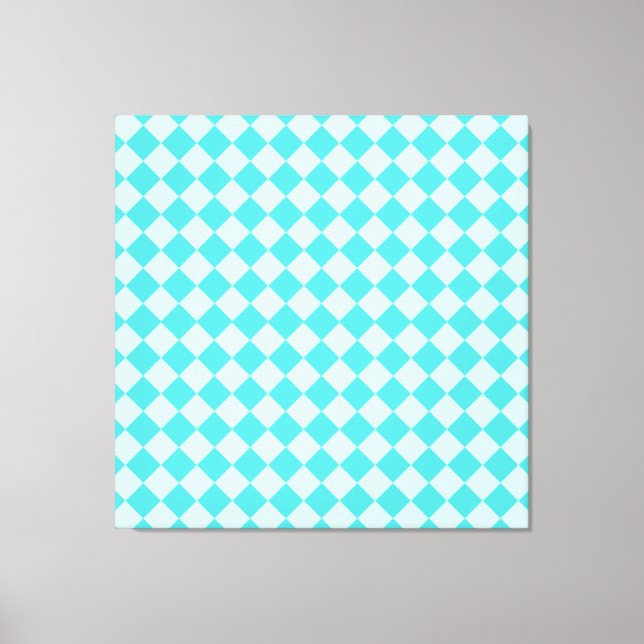 Blue Combination Diamond Pattern von Shirley Taylo Leinwanddruck (Vorderseite)