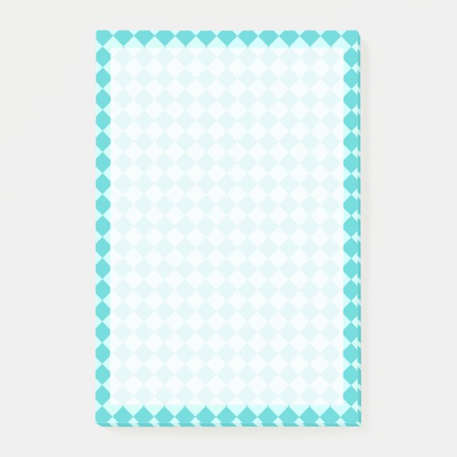 Blue Combination Diamond Pattern von Shirley Taylo Post-it Klebezettel (Vorderseite)