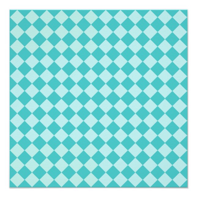 Blue Combination Diamond Pattern von Shirley Taylo Poster (Vorderseite)