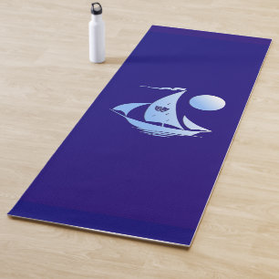 Blue Comedy und Tragedy Theater Sailboat Yogamatte
