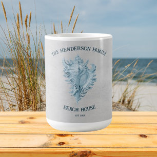 Blue Conch Muschel Kaffeetasse