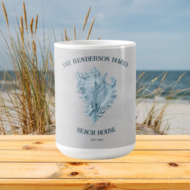 Blue Conch Muschel Kaffeetasse (Blue Conch Shell Personalized Coffee Mug)