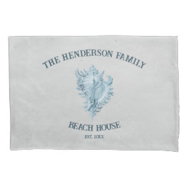 Blue Conch Muschel Kissenbezug