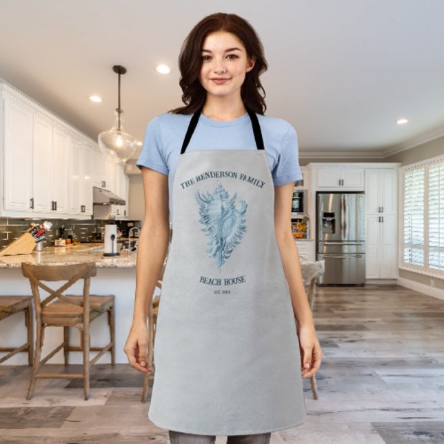 Blue Conch Muschel Schürze (Blue Conch Shell Personalized Apron)