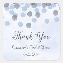 Blue Confetti Danke Stickers