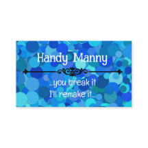 Blue Confetti Glitzer CUSTOM Business Card