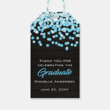 Blue Confetti Graduate Vielen Dank Abschluss Tag