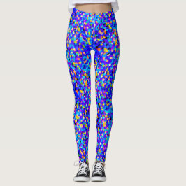 Blue Confetti Leggings