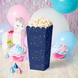 Blue Confetti Popcorn Boxen der Geburtstagspartei  Geschenkschachtel
