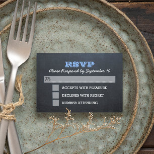 Blue-Confirmation-RSVP-Karte der Karte