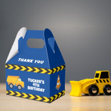Blue Construction Dump Truck Boys Geburtstagsparty