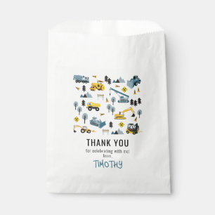 Blue Construction Trucks & Site Birthday Party Geschenktütchen